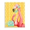 Stupell Industries Flamingo Calling Dial Telephone Groovy Flowers Wall Plaque Art